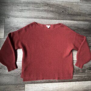 Sundance Cashmere Sweater Rust Orange Fall Soft Luxury Classy Office Petite